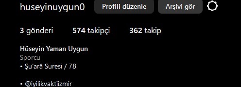 Çok takipçisi oln az gönderisi olan erkek?
