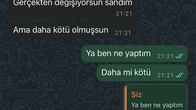 Eski sevgilim pişman olmaz mi?