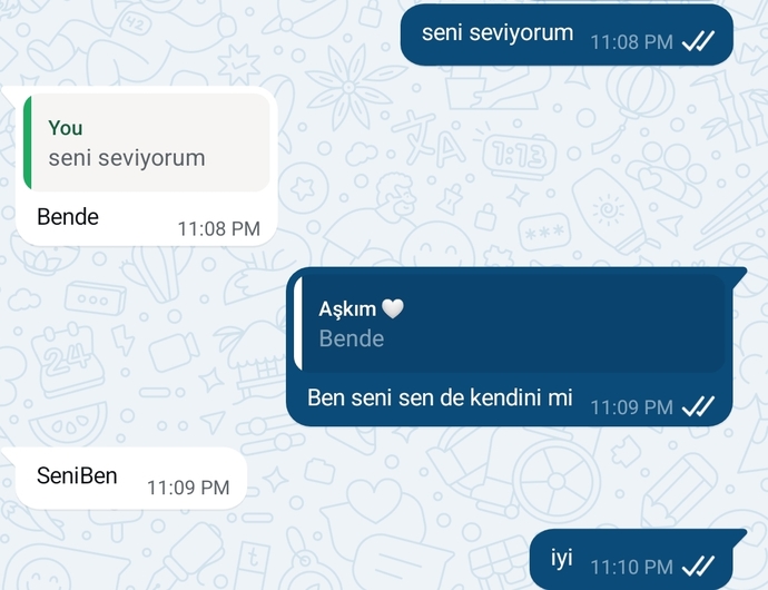 Seni seviyorum diyenlere ne dersiniz?