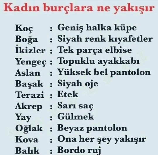 Kadın Burçlara ne yakışır 🤪?
