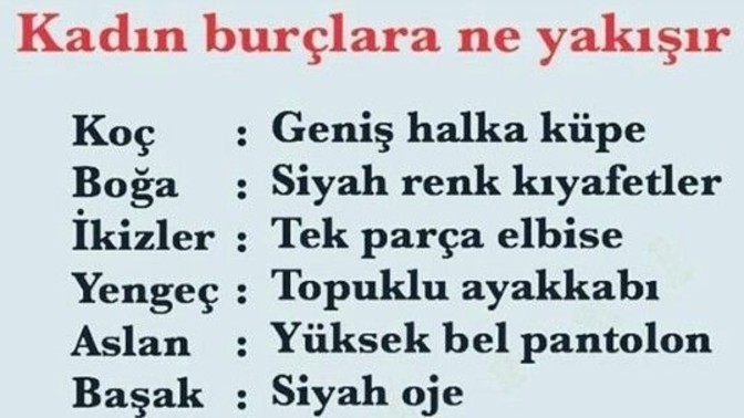 Kadın Burçlara ne yakışır 🤪?