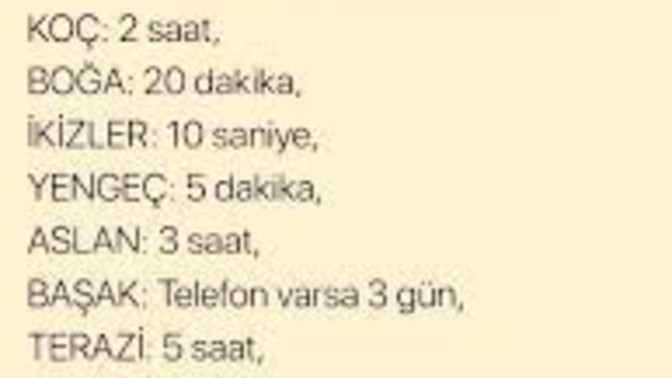 Senin burcun ne kadar sürede uykuya dalar?