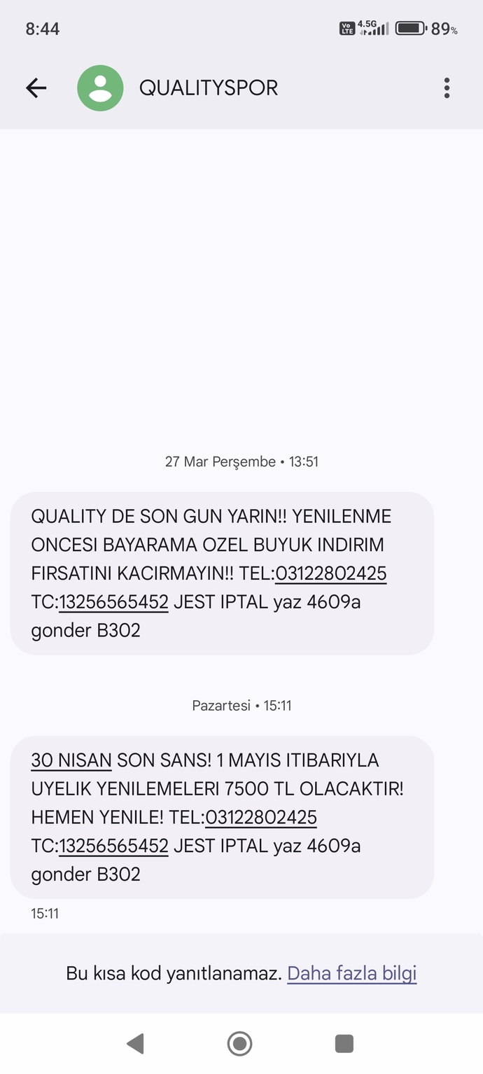 İstenilmeyen mesajlar sürekli geliyor. Bunun önüne nasıl geçebilirim?