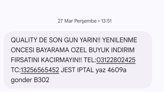 İstenilmeyen mesajlar sürekli geliyor. Bunun önüne nasıl geçebilirim?
