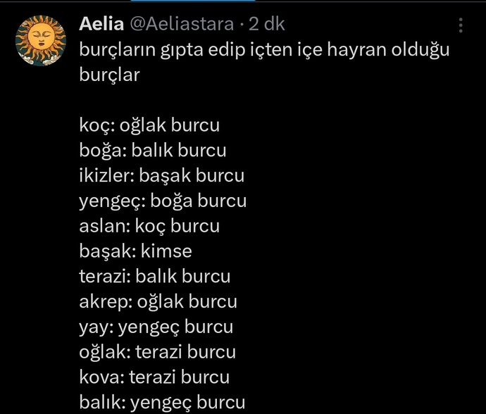 İçten içe hayranlık duyduğunuz burç hangisi?