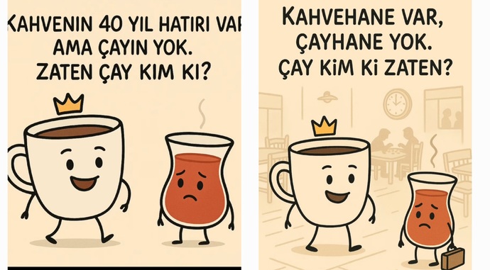 Çay olmadan mı güne başlanmaz, kahve olmadan mı?