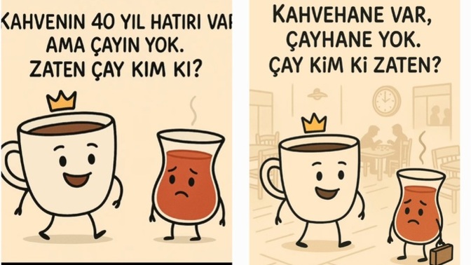 Çay olmadan mı güne başlanmaz, kahve olmadan mı?