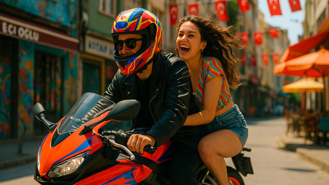 Yeni tanıştığın bir erkeğin motoruna binilir mi?