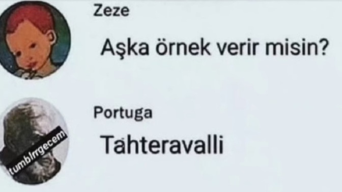 Aşka örnek verin desem nasıl bir örnek verirsiniz?