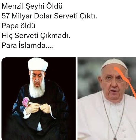 Biri papa biri cemaat lideri burada bir terslik yok mu?