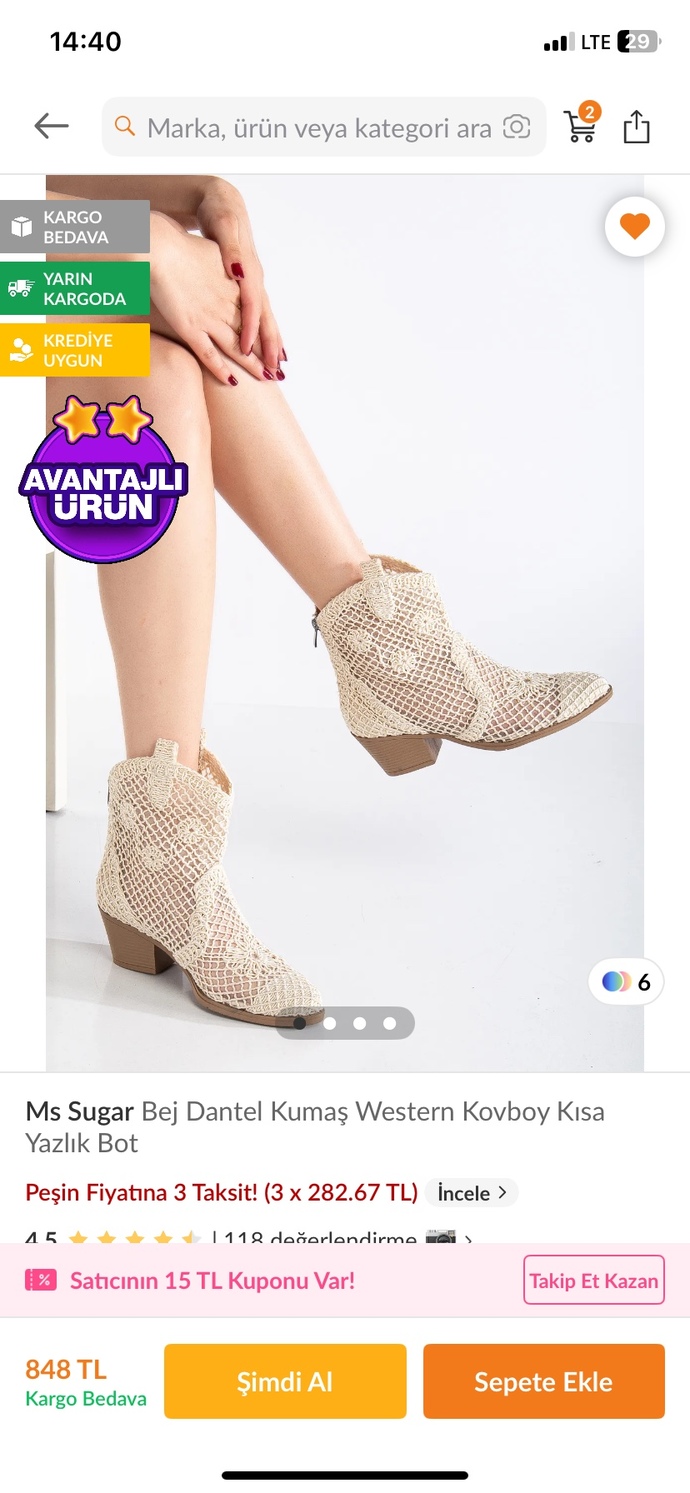 Yazın bot giyilir mi?