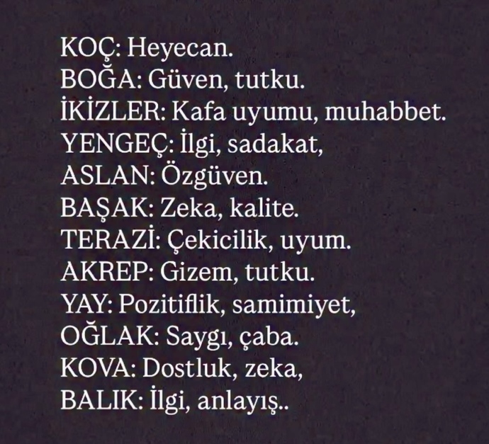 Sen karşı cinste ne ararsın?