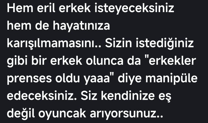 Erkekler çok değişti nerde ciddi duruşu olan eril erkekler hepsi prenses olmuş resmen prens görevi de bize kaldı o zaman?