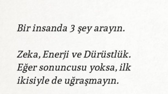 Bir insanda hangi özellikleri ararsınız?