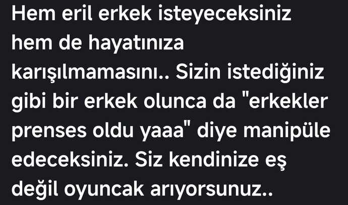 Şimdiki erkeklerin prensesliği dişilliği şaka mı yoksa sadece benimki mi böyle?