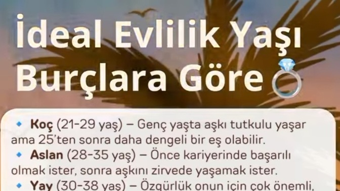 Burçlara göre ideal evlilik yaşı kaçtır?