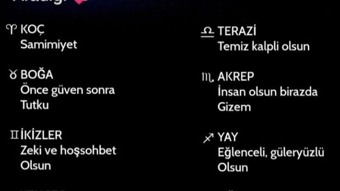 Burcuna göre karşı cinste ne arıyormuşsun?