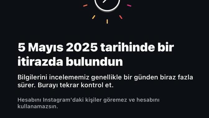 Arkadaşa bir video attım ve böyle bir uyarı aldım hesabım kapanırmı?