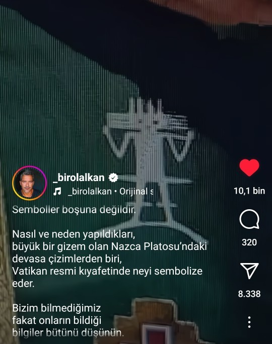 Papanın üzerindeki elbisede bu Nazca sembolü niye var?