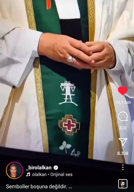Papanın üzerindeki elbisede bu Nazca sembolü niye var?