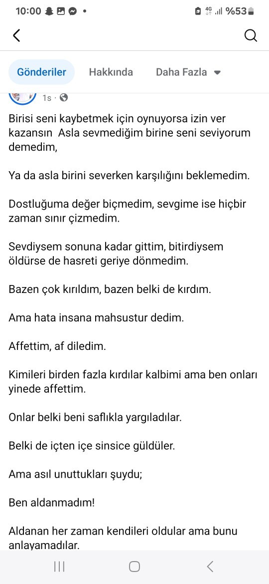 Bu ilişkiyi paylaşmadan 1 ay öncesi hala bana yazıyordu barışmak için. sanırım çok hızlı tanışıp ilişkiye başladılar noluyo?