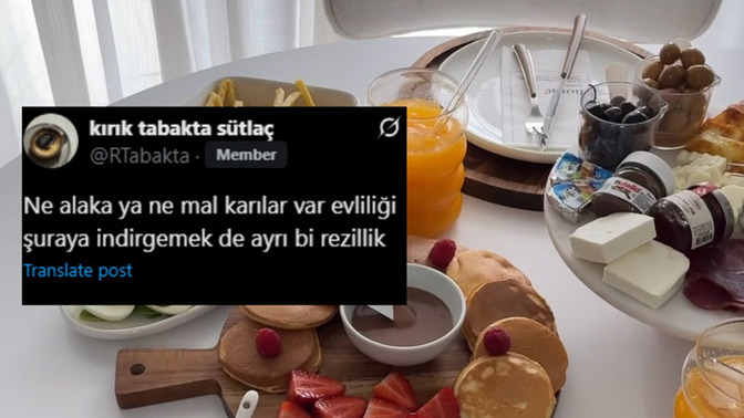 Eşine kahvaltı hazırlayan kadını eleştiren X kullanıcısı! Sizce eleştiri haklı mı?