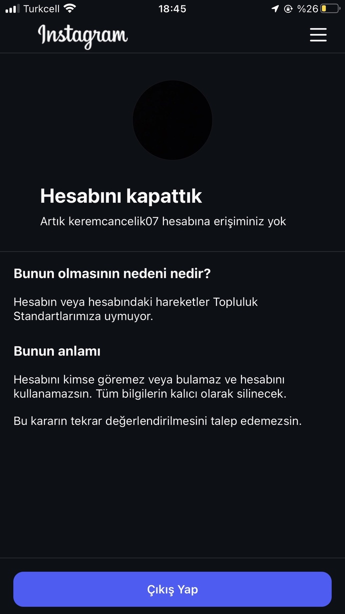 Kapanan İnstagram Hesabım İçin Yardım?