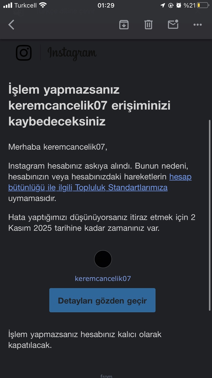 Kapanan İnstagram Hesabım İçin Yardım Edin?