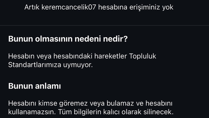 Kapanan İnstagram Hesabım İçin Yardım Edin?