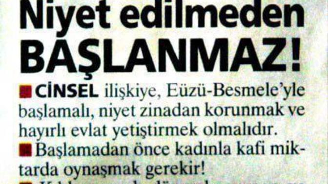 Sekse nasıl bir niyetle başlarsın?