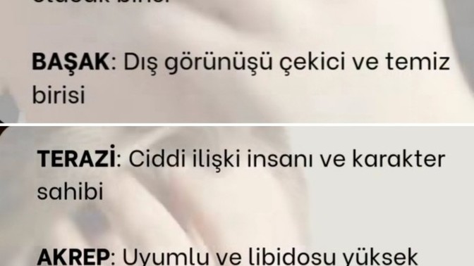 Burcunuza göre karşı cinste beendiğiniz tip nasılmış😌?