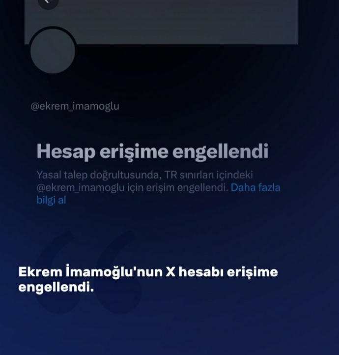 Ekrem İmamoğlunun X hesabına erişim engeli getirildi, kararı doğru buluyor musunuz?