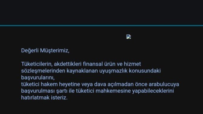 Bankadan gelen mail?