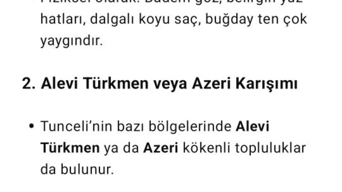 Tunceliliyim benim ırkım ne?