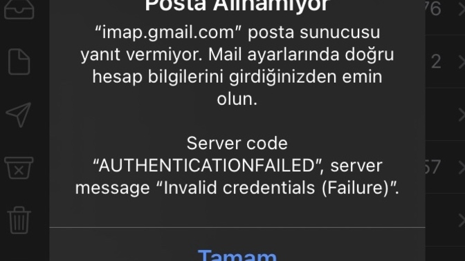 İphone mail uygulaması çalışmıyor?