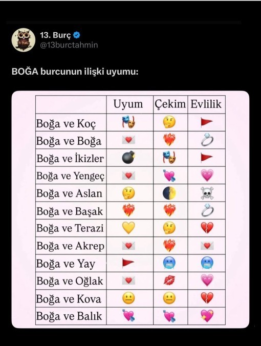 Sizce hangi burçlar birbirleriyle daha uyumlu?