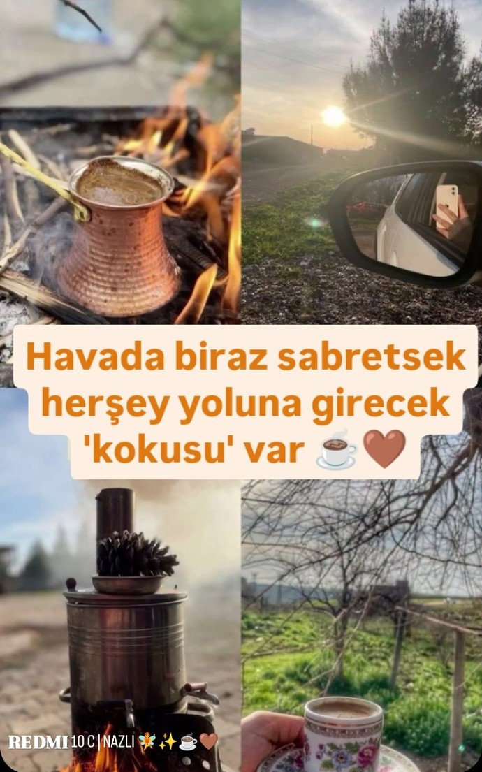 Biraz sabretsek her şey yoluna girecek kokusu 🤎☕