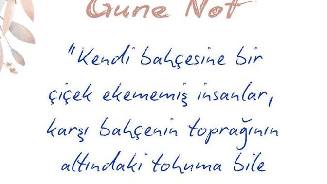 Güne bir söz bırakır misiniz? ?