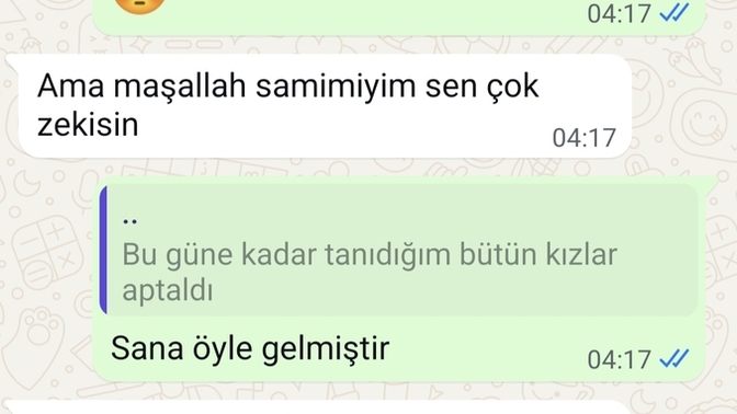 Sizce gerçekten zeki miyim öylesine mi diyor?