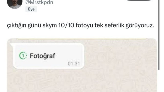 Fotoğrafınızı tek seferlik atar mısınız?