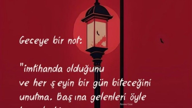 Hadi geceye bir söz bırakalım mı?