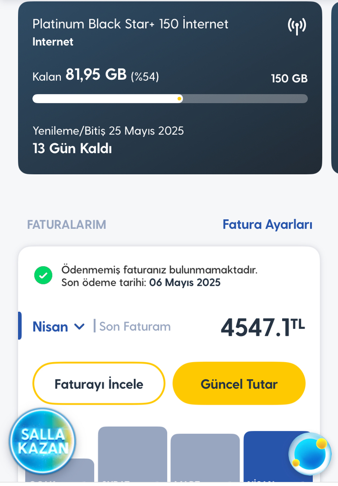 Bir ayda kaç GB internet kullanıyorsunuz?