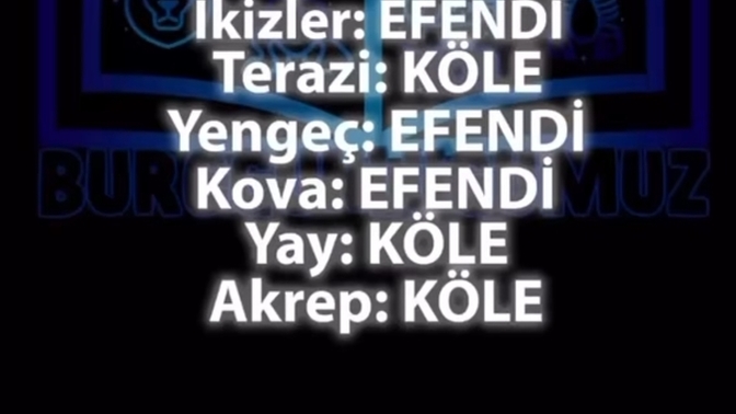 Senin burcun efendi mi köle mi?