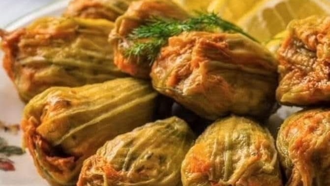 Kabak çiçeği dolması yediniz mi?