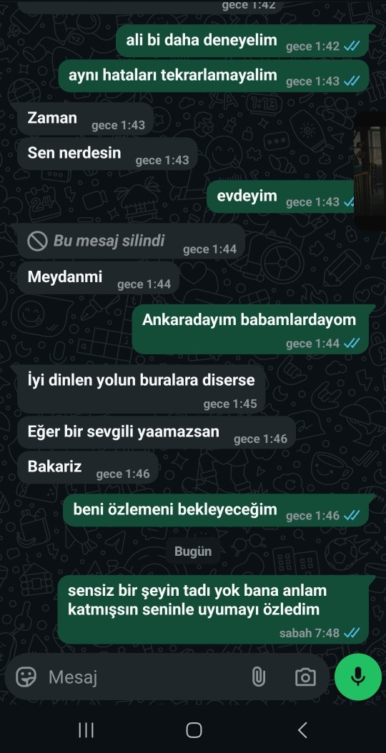 Birlikte yaşadığım sevgilimi terk ettim pişmanım napcam?
