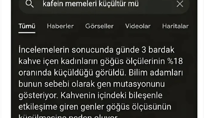 Günlük 3 bardak kahve göğüs küçülmesi yapar mı?