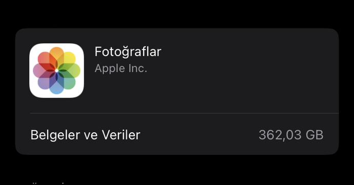 Telefonum 256gb iken bu nasıl olabiliyor, görsel ekledim?