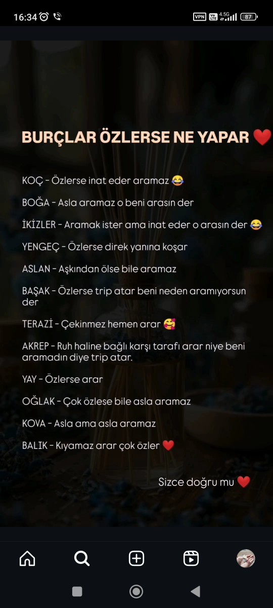 Siz özlediğinizde naparsınız?