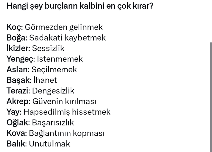 Burcunuza göre kalbiniz en çok neye kırılır?