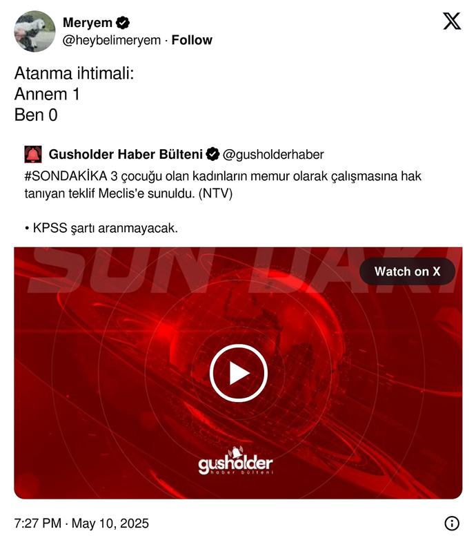 Kimler memur olmak için 3 çocuk yapma hedefine sahip?
